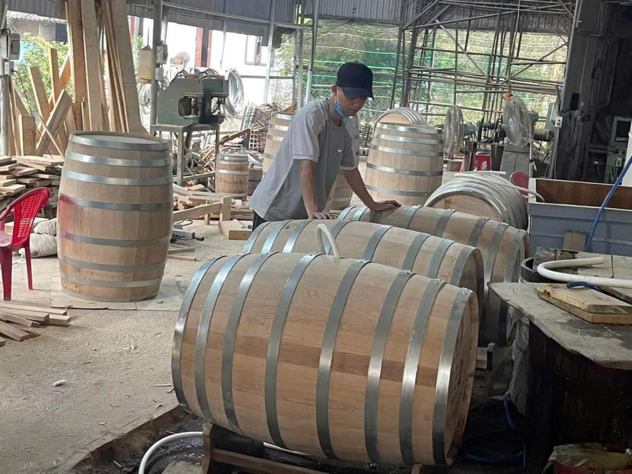 Thùng Rượu Gỗ Sồi 30L